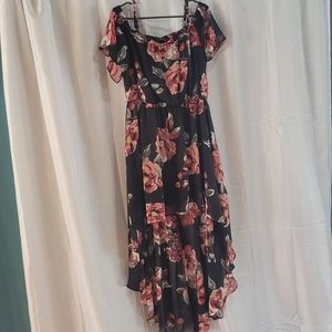 Lily Rose flower print Hi-low summer dress Size XL